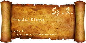 Szuchy Kinga névjegykártya